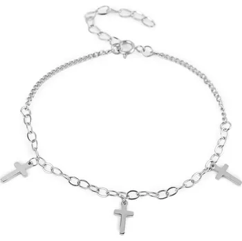 Náramek Náramek z nerezové oceli křížek, barva 1 stříbrná
