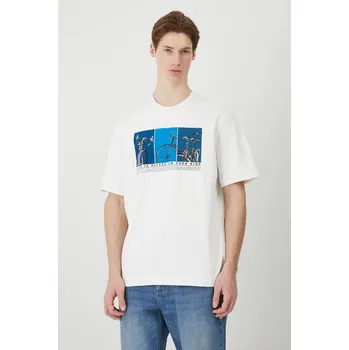 Pánské tričko Bavlněné tričko Medicine pánské, bílá barva RS25.TSM601 00X, vel. L