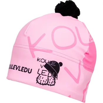 Čepice COLLM Čepice s dvěma bambulemi KOULE V LEDU starorůžová