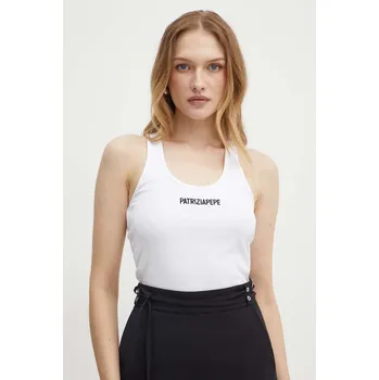 Bavlněný top Patrizia Pepe bílá barva, 8M1617 J216 8M1617.J216 00X, vel. 36