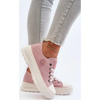 Dámská obuv Dámské tenisky na masivní podrážce Big Star NN274129 Růžové 39