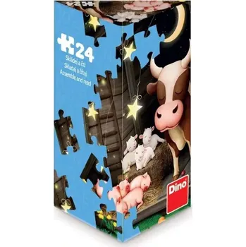 Dětské zboží Dino Puzzle triangl Zvířátka na farmě 24 dílků