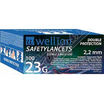Wellion Safety Lancets jednoráz.bezp.jeh.23G 100ks