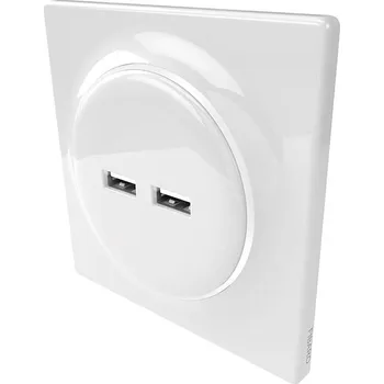 vypínač a zásuvka FIBARO Walli USB zásuvka