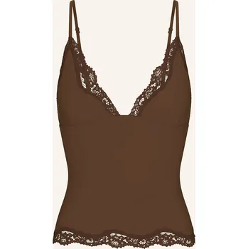 Dámské tričko Skims Dámský Spací Top Fits Everybody Lace, espresso, 42
