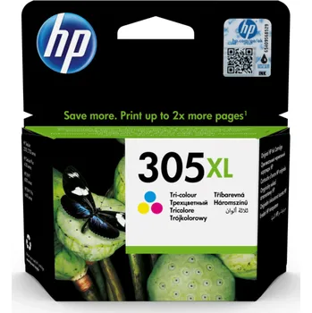 HP 305XL High Yield Tri-color Original Ink Cartridge, 3YM63AE#UUQ