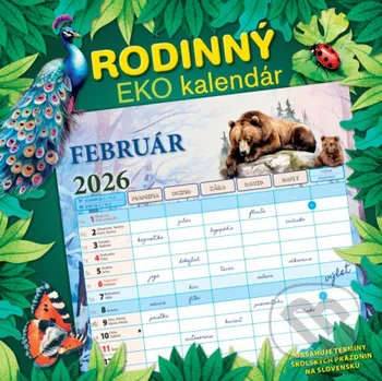 Záložka Nástenný Rodinný EKO kalendár 2026 - Spektrum grafik Spektrum grafik