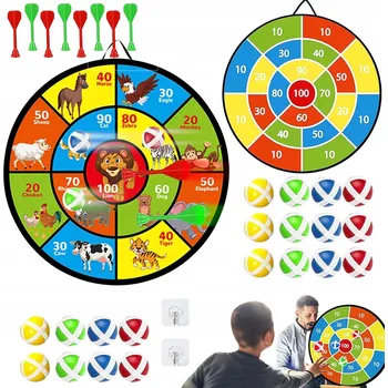 ŠIPKOVÁ DESKA 72cm OBOUSTRANNÁ TERČ PRO HRU DART + ŠIPKY LETKY SADA