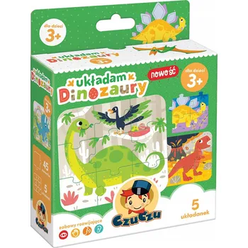 Puzzle CZuCZu Skládám Dinosauři Puzzle 5 Skládaček po 9 Dílcích 3+