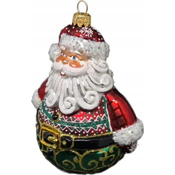 Vánoční dekorace Vánoční Koule zdobená Mikuláš 14 cm 1 ks