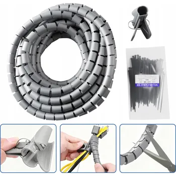 Příslušenství pro čtečku elektronické knihy ORGANIZÉR NA KABELY OCHRANNÝ OBAL KABELŮ - SPIRÁLOVÁ OVINUTÍ 25mm 5m + SVORKA