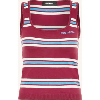 dsquared2 Dámský Pletený Top, fuchsiová / tmavě modrá / bílá, 36