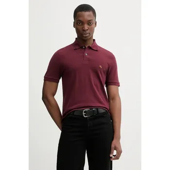 Pánské tričko Polo tričko Abercrombie & Fitch pánské, vínová barva, KI124-5719-500 KI124.5719.500 93X, vel. XXL