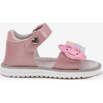 Dívčí sandály Dětské Sandály Na Suchý Zip Růžové Orailla 23