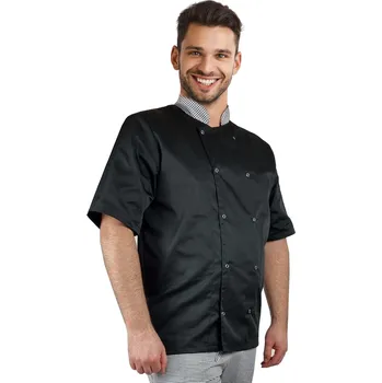 Zdravotnický oděv Kuchařská blůza pepitka na knoflíky, plášť, dlouhý rukáv (3XL)