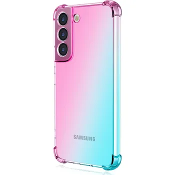 Pouzdro na mobilní telefon Kryt Samsung S23 Shock duhový mentolovo-růžový (obal neboli pouzdro na Samsung S23)