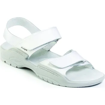 Pánská zdravotní obuv Sandále KAREL zdravotní obuv pánská bílá 2K-M21 Medistyle 43