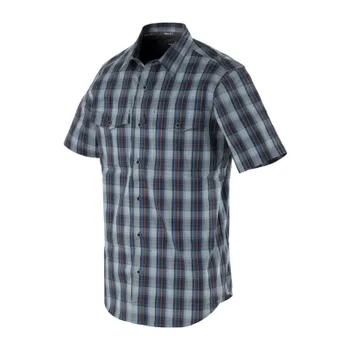 Kostkovaná košile pro skryté nošení zbraně, Helikon, krátký rukáv, Sunset Blue Plaid, XS
