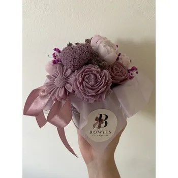 umělá květina Mýdlová kytice Fialová