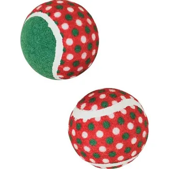 Hračka pro psa Hračka tenis vánoční míčky 6,3 cm (2 ks) Nobby
