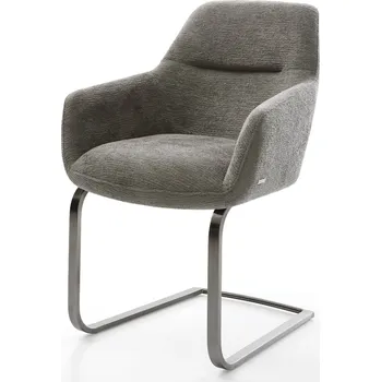 Jídelní židle DELIFE Jídelní židle Pejo-Flex bouclé měkký tmavě béžová jídelní židle plochý grafit taštičkové pružiny