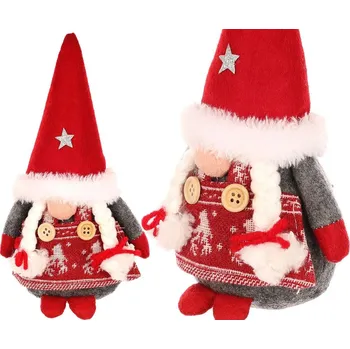 Vánoční dekorace SKRZAT GNOM DEKORACYJNY 20CM GIRL