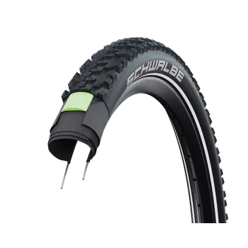 Plášť na kolo Plášť Schwalbe Smart Sam Plus 20x2.35, 60-406 Addix Performance DoubleDefense GreenGuard reflexní pruh neskládací