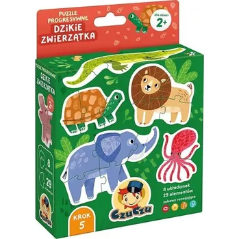 Puzzle CzuCzu Puzzle progresivní Divoká zvířátka 2+ - 8 skládaček