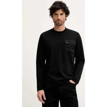 Pánské tričko Tričko s dlouhým rukávem Barbour černá barva, MTS1542 99X, vel. XL