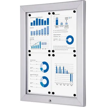 Kancelářský nábytek SDN Venkovní uzamykatelná vitrína Alpha - 4xA4