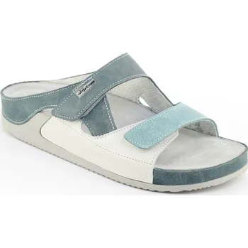 Dámská zdravotní obuv Pantofle ZORA zdravotní obuv dámská tyrkys-šedá 7Z-J17/9 Medistyle 39