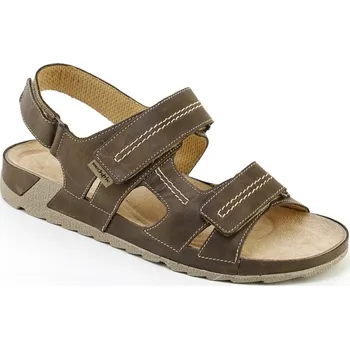 Pánská zdravotní obuv Sandále Ivan zdravotní obuv pánská hnědá 7I-J24 Medistyle 45