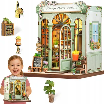 Doplněk pro panenku Sada CUTEBEE Book Nook Domečky pro panenky DIY – postavte si vlastní miniaturní domeček