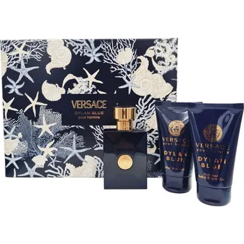 Kosmetická sada Versace Dylan Blue Gift Set EdT 50 ml + shower gel 50 ml + after shave balm 50 ml
