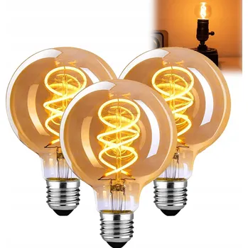Žárovka 3x LED žárovka E27 FILAMENT 4W teplá bílá 2200K EDISON RETRO DEKORATIVNÍ vlákno