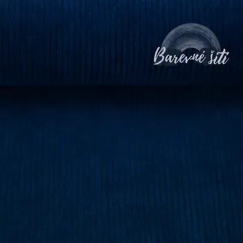 Nicky Velur, manšestr Ocel (E) (Bavlněný velur s elastanem)