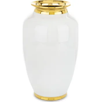 Váza Kryt na květináč Keramická váza Bílá Zlatá dekorace