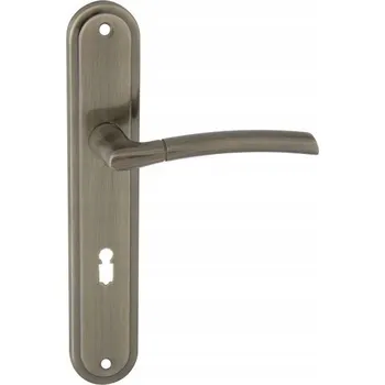 Dveřní kování Klika ke DVEŘÍM GJM Presto 72 mm na klíč patina M3 + DRŽÁK pro upevnění