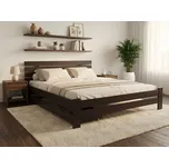 Postel PARIS zvýšená 140 x 200 cm, ořech Rošt: Bez roštu, Matrace: Matrace Deluxe 10 cm