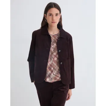 Dámské sako Sako Yerse 43636 hnědé čokoládové z jemného sametu Velikost: 34