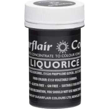 Potravinářské barvivo Sugarflair Gelová barva potravinářská Černá (liquorice) 25g
