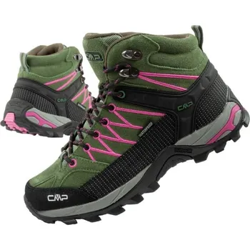 Dámská běžecká obuv CMP Rigel dámské trekové boty kožené odolné nepromokavé kotníkové boty zelené dámské 39