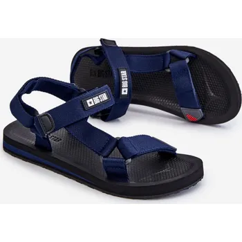 Sada pánského spodního prádla Pánské sandály na suchý zip Big Star DD174718 Námořnická modrá 40