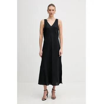 Dámské šaty Lněné šaty Dkny P4KBCZ70 černá 99X, vel. L