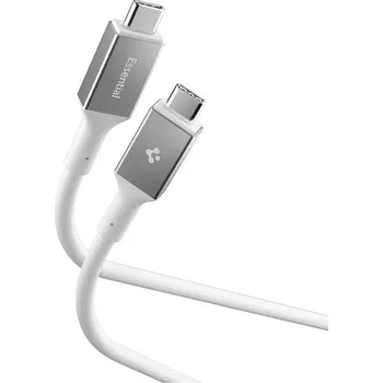 Datový kabel Spigen Essential USB-C/USB-C kabel (240W) 1,2 m bílý (EB24012CC)