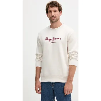 Pánská mikina Mikina Pepe Jeans pánská, béžová barva, s potiskem, PM5800011 01X, vel. L