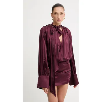 Dámské šaty Hedvábné šaty Rotate 1146532734 burgundské 93X, vel. 36