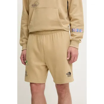 Pánské kraťasy Bavlněné šortky The North Face Mountain Cleanup zelená barva, NF0A8C2XLK51 01A, vel. S