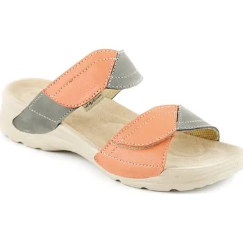 Dámská zdravotní obuv Pantofle JORGA zdravotní obuv dámská šedo-oranžová 8J-T16/1-8 Medistyle 40