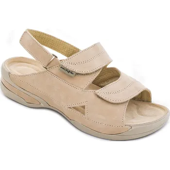 Dámská zdravotní obuv Sandále LUCY halux zdravotní obuv dámská béžová 5L-E22/H (pro vybočené palce) 35